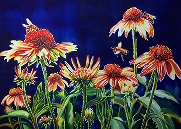 three bees